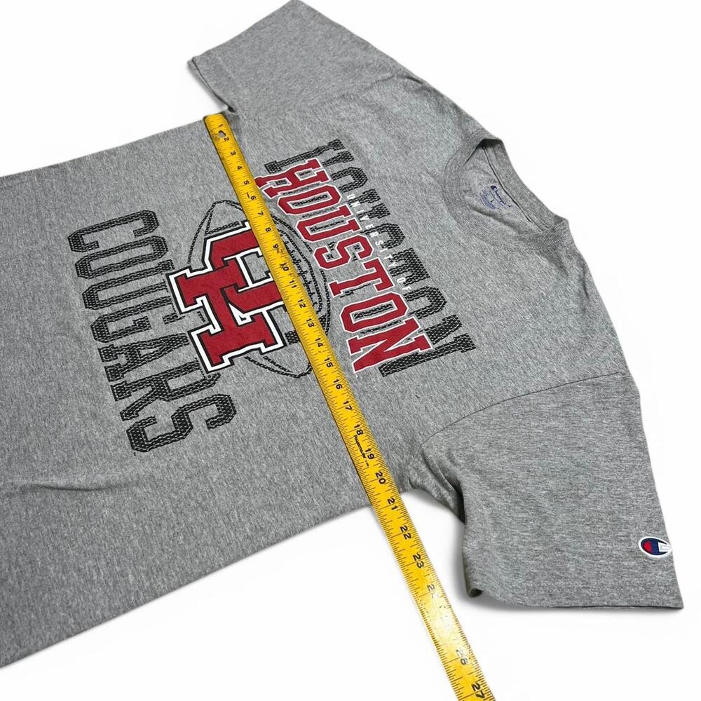 University of‎ Houston Cougars Light Gray Champion Tee T-Shirt - L - Picture 4 of 6